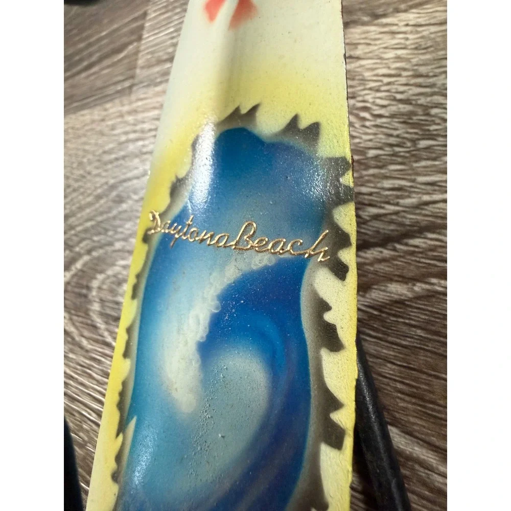 Daytona Beach Metal Surfer‎ Candle Holder Souvenir Coastal Decor Nautical Art